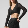 Sujetador de manga larga Airlift Mesh Divine - Negro