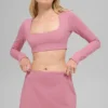 Sujetador de manga larga Alo Softsculpt Precision - Rosa silvestre