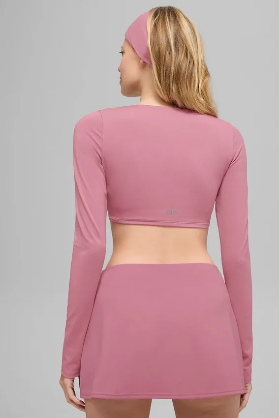 Sujetador de manga larga Alo Softsculpt Precision - Rosa silvestre