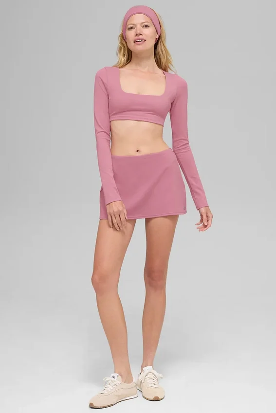 Sujetador de manga larga Alo Softsculpt Precision - Rosa silvestre