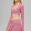 Sujetador de manga larga Alo Softsculpt Precision - Rosa silvestre