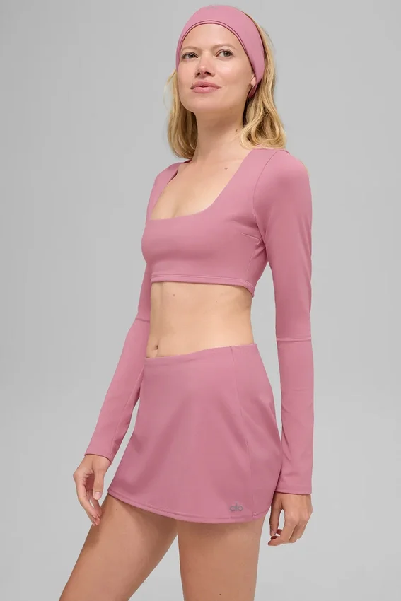 Sujetador de manga larga Alo Softsculpt Precision - Rosa silvestre