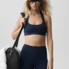 Sujetador halter Alo Softsculpt Feel the Heat - Azul marino