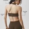 Sujetador halter Alo Softsculpt Feel the Heat - Espresso