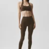 Sujetador halter Alo Softsculpt Feel the Heat - Espresso