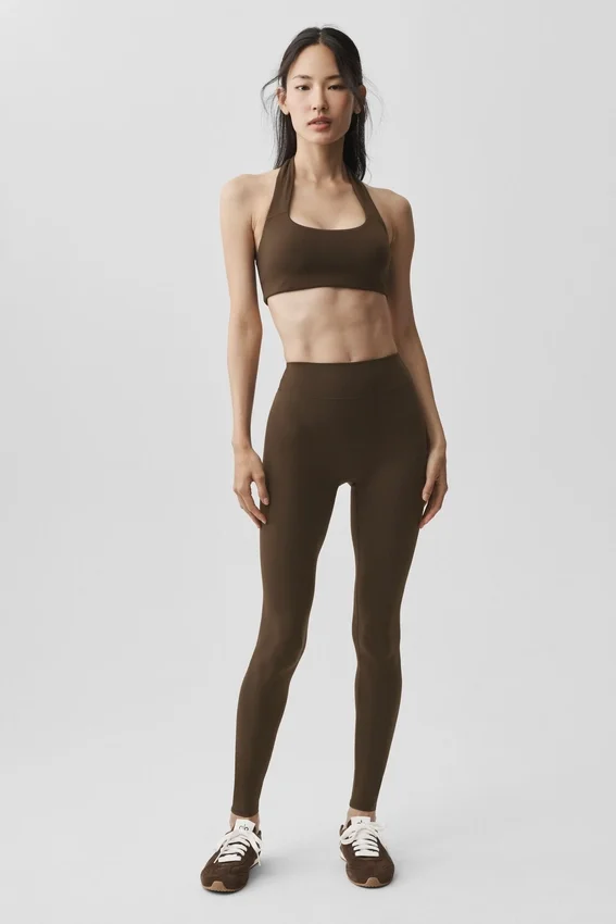 Sujetador halter Alo Softsculpt Feel the Heat - Espresso