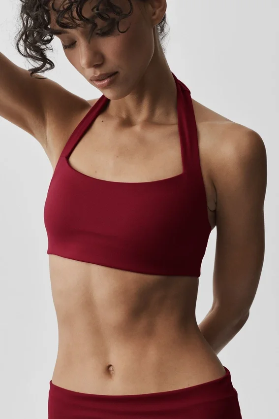 Sujetador halter Alo Softsculpt Feel the Heat - Rojo Summer Romance