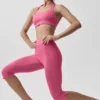 Sujetador halter Alo Softsculpt Feel the Heat - Rosa Paraíso