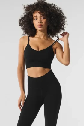 Sujetador Plush Delight sin costuras, cálido para el invierno - Negro