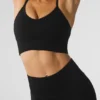 Sujetador Plush Delight sin costuras, cálido para el invierno - Negro
