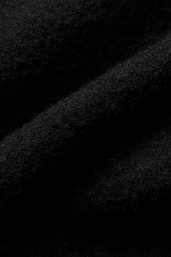 Camiseta de invierno sin costuras, cálida y suave — Negro