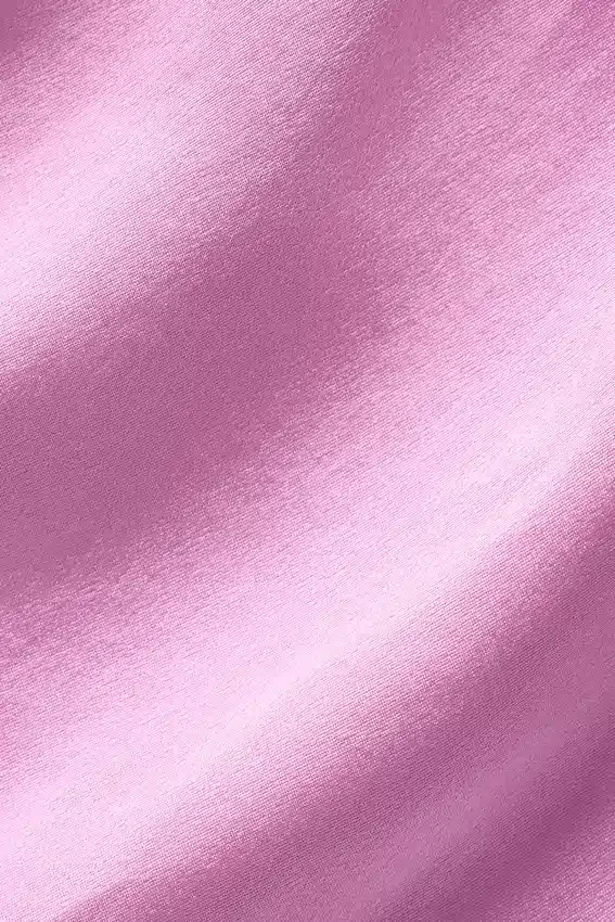 Camisa corta de seda luminosa con botones y manga larga - Rosa Candy Heart
