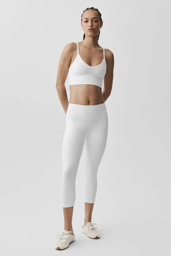 Sujetador sin costuras de modal acanalado Delight - Blanco