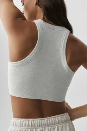 Sujetador sin costuras Delight de cuello alto – Gris claro