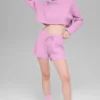 Suéter de cuello alto corto de punto trenzado Winter Bliss de manga larga - Candy Heart P