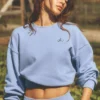 Suéter de cuello redondo Accolade corto - Azul Provenza claro