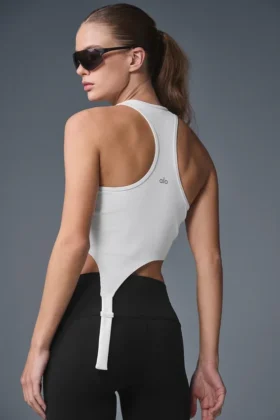 Tanga Revelation de Ribbed Alosoft acanalado – Blanco