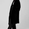 Trench oversize de piel sintética - Negro