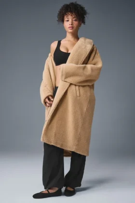 Trench oversize de sherpa - Camel