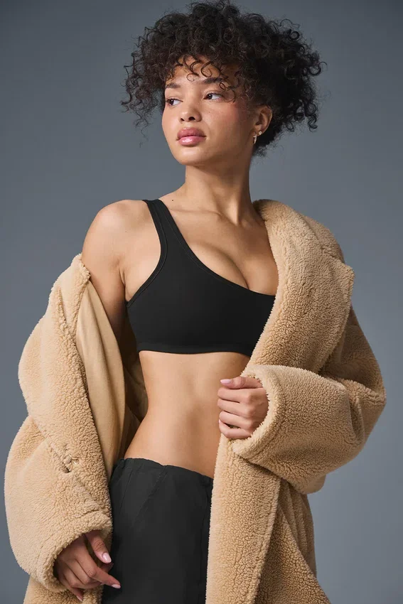 Trench oversize de sherpa - Camel