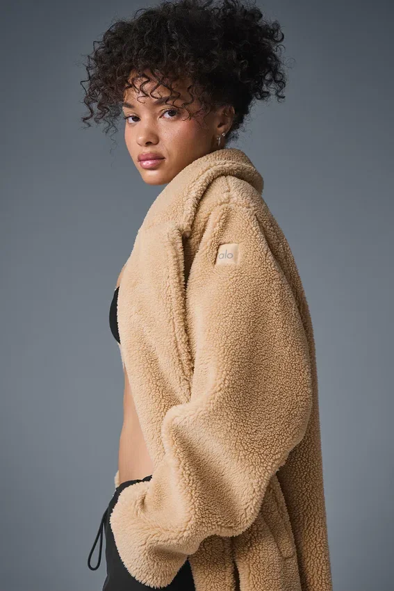 Trench oversize de sherpa - Camel