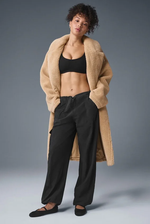 Trench oversize de sherpa - Camel
