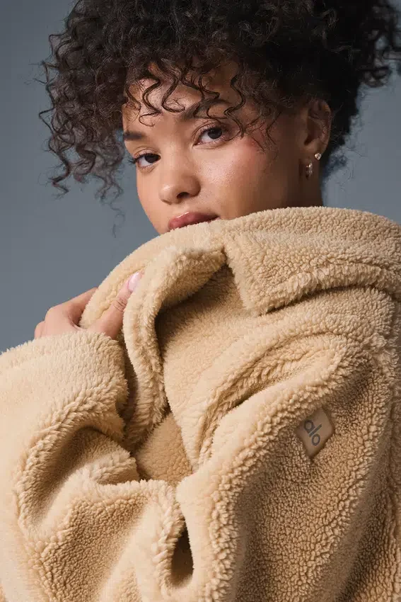 Trench oversize de sherpa - Camel