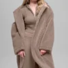 Trench oversize de sherpa - Chai Latte