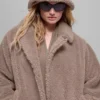 Trench oversize de sherpa - Chai Latte