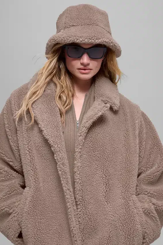 Trench oversize de sherpa - Chai Latte