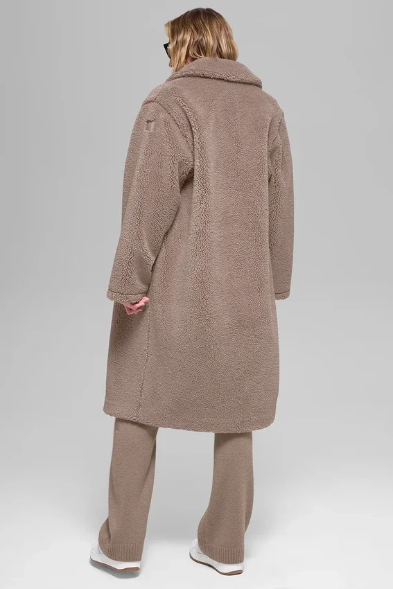 Trench oversize de sherpa - Chai Latte