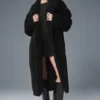 Trench oversize de sherpa - Negro