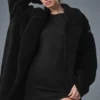 Trench oversize de sherpa - Negro