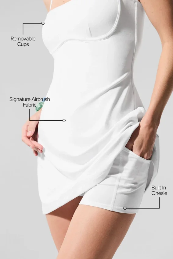 Vestido aerodinámico Airbrush - Blanco/Blanco