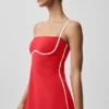 Vestido aerodinámico Airbrush - Rojo brillante/Blanco