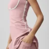 Vestido aerodinámico Airbrush - Rosa vintage/Blanco