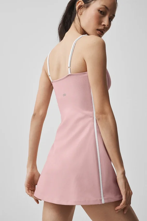 Vestido aerodinámico Airbrush - Rosa vintage/Blanco