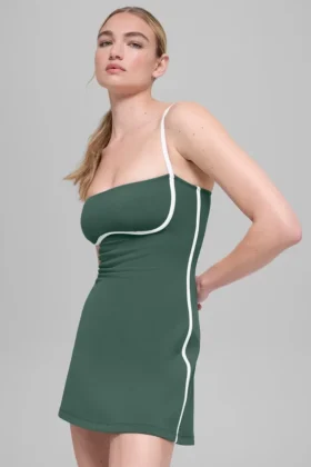 Vestido aerodinámico Airbrush - Verde trébol/Blanco