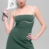 Vestido aerodinámico Airbrush - Verde trébol/Blanco