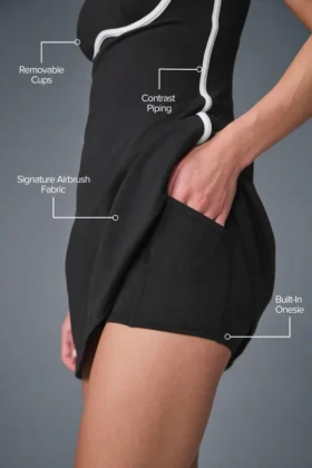 Vestido Airbrush de corte aerodinámico – Negro/Blanco
