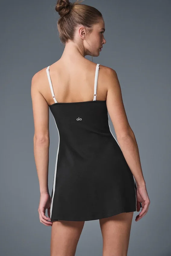 Vestido Airbrush de corte aerodinámico - Negro/Blanco