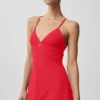 Vestido Airbrush Splendor - Rojo brillante