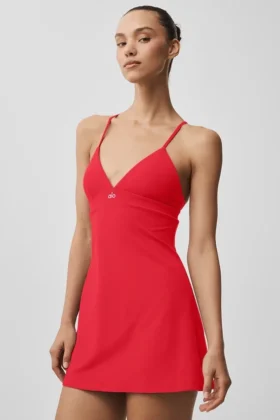 Vestido Airbrush Splendor - Rojo brillante