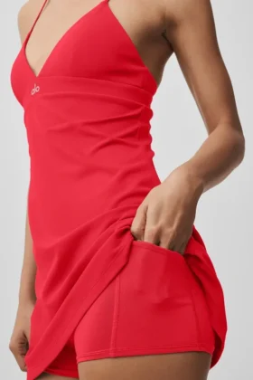 Vestido Airbrush Splendor – Rojo brillante