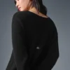 Vestido de cachemira de punto waffle - Negro
