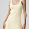 Vestido de punto estilo jersé Tennis Club - Avena/Blanco
