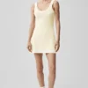 Vestido de punto estilo jersé Tennis Club - Avena/Blanco