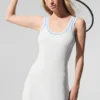 Vestido de punto estilo jersé Tennis Club - Blanco/Azul concha