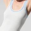 Vestido de punto estilo jersé Tennis Club - Blanco/Azul concha