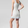 Vestido de punto estilo jersé Tennis Club - Blanco/Azul concha
